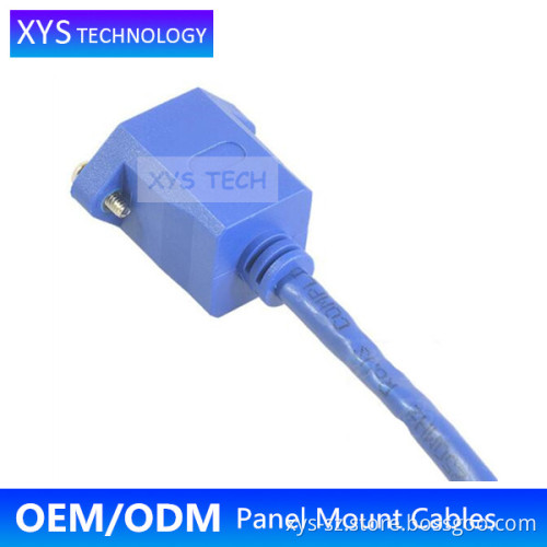 XYS TECH Shenzhen Factory RJ45 male to female Extension Cat5e panel mount/